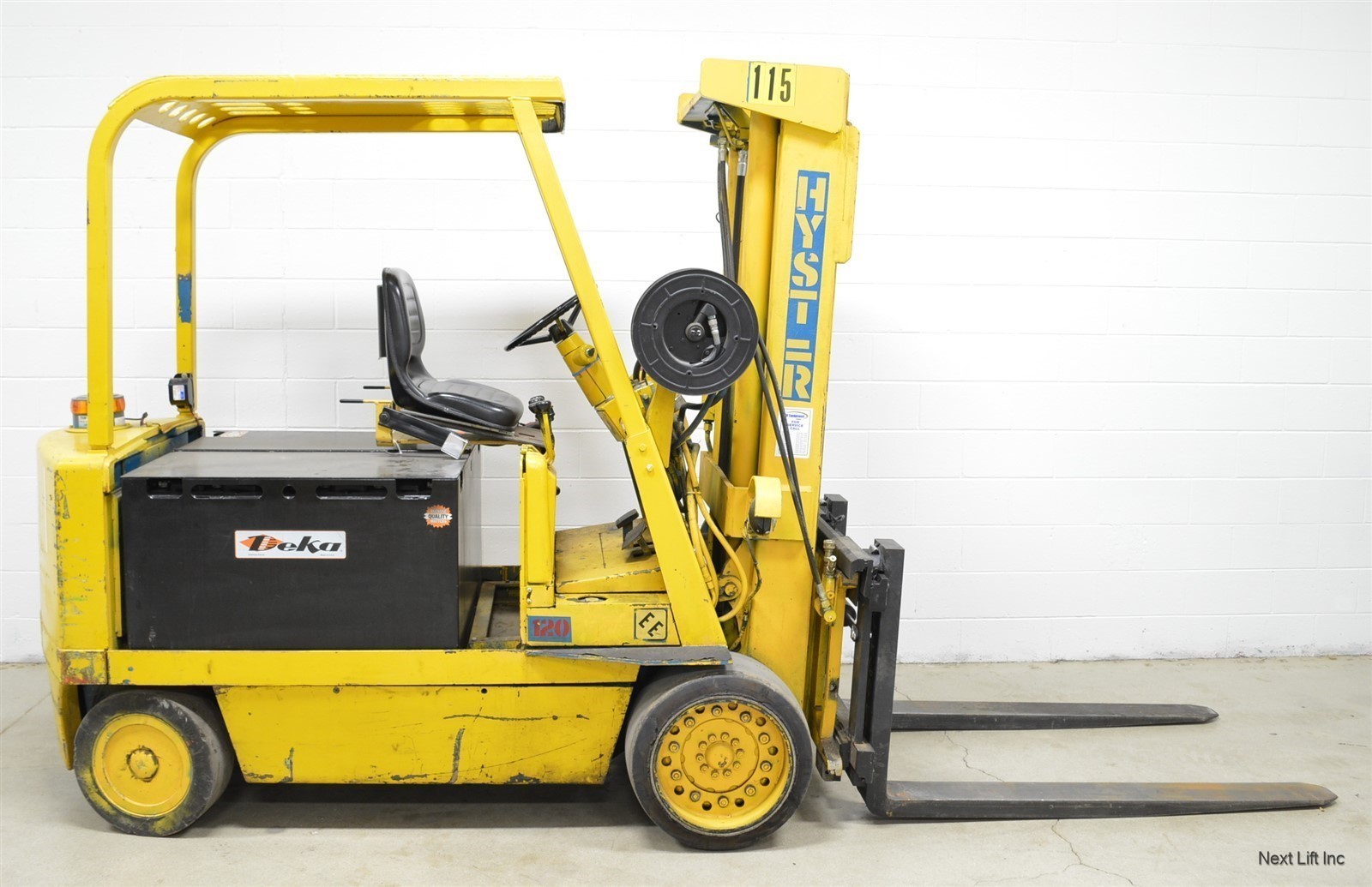 HYSTER E120B 12,000 LB 48V ELECTRIC FORKLIFT CLAMP READY TRIPLE + SIDE