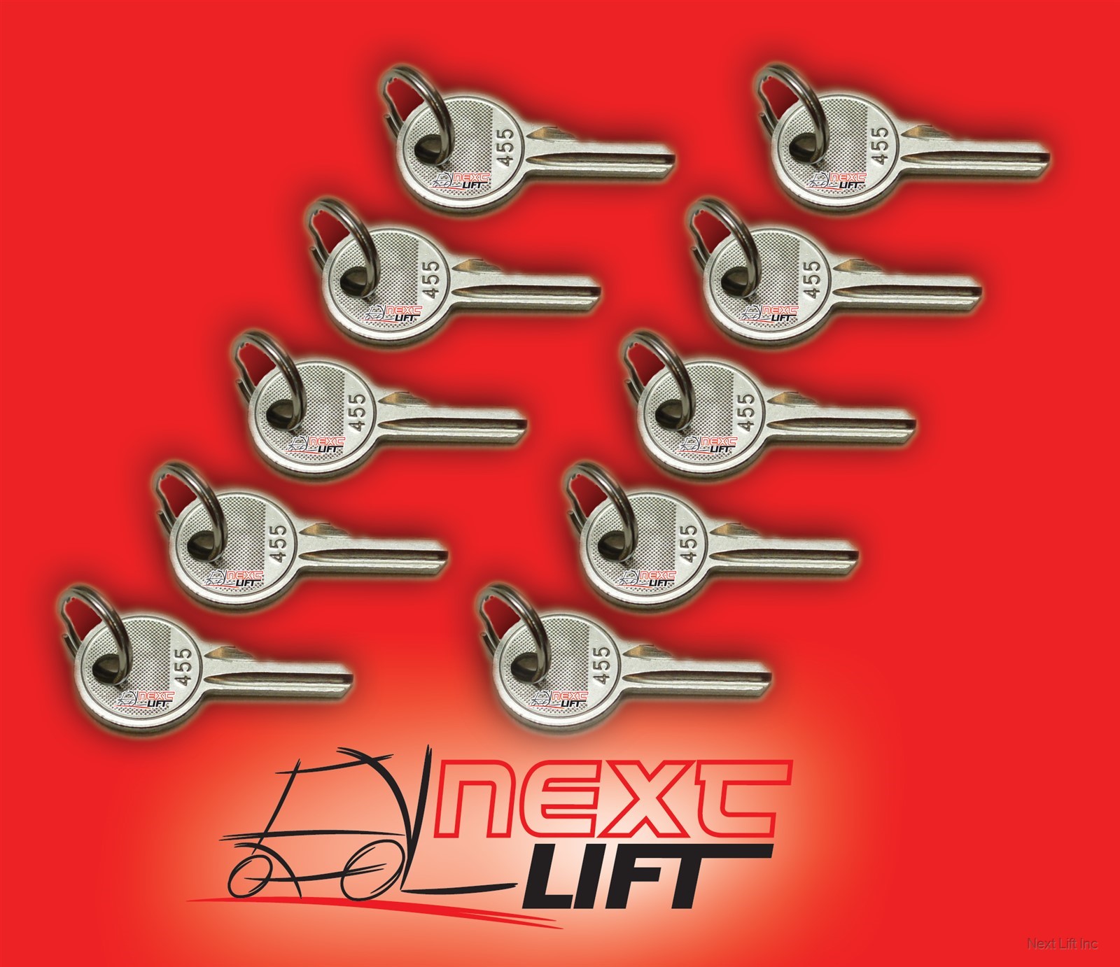 NIFTY BOOM LIFT KEY SET OF TEN FITS GENIE SKYJACK UPRIGHT BOOM